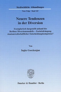 Abbildung von: Neuere Tendenzen in der Diversion. - Duncker & Humblot
