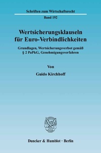 Enlarge image Cover: Wertsicherungsklauseln für Euro-Verbindlichkeiten. - Duncker & Humblot
