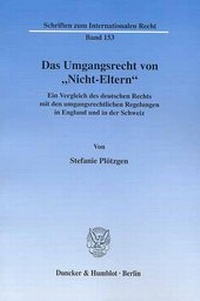 Abbildung von: Das Umgangsrecht von 'Nicht-Eltern'. - Duncker & Humblot