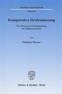 Abbildung von: Komparative Strafzumessung. - Duncker & Humblot