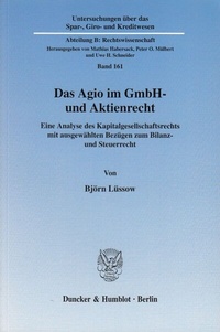 Abbildung von: Das Agio im GmbH- und Aktienrecht. - Duncker & Humblot