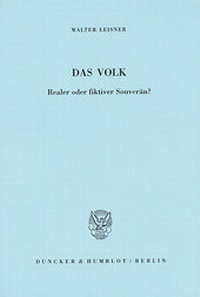 Abbildung von: Das Volk. - Duncker & Humblot
