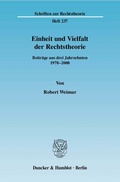 Cover: Einheit und Vielfalt der Rechtstheorie. - Duncker & Humblot