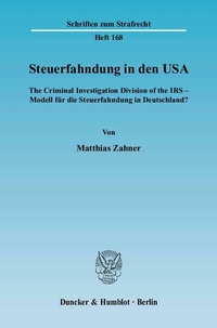 Abbildung von: Steuerfahndung in den USA. - Duncker & Humblot