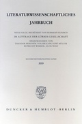 Cover: Literaturwissenschaftliches Jahrbuch. - Duncker & Humblot