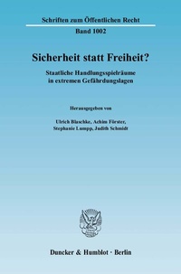 Bild: Sicherheit statt Freiheit? - Duncker & Humblot