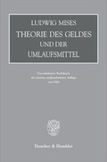Cover: Theorie des Geldes und der Umlaufsmittel. - Duncker & Humblot