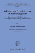 Cover: Kollidierende Privatinteressen im Verwaltungsrecht. - Duncker & Humblot