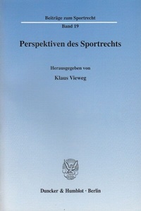 Abbildung von: Perspektiven des Sportrechts. - Duncker & Humblot