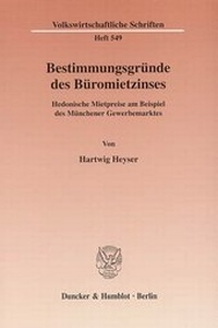 Abbildung von: Bestimmungsgründe des Büromietzinses. - Duncker & Humblot