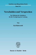 Bild: Verschulden und Versprechen. - Duncker & Humblot