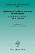 Cover: Quantitative Marketingforschung in Deutschland. - Duncker & Humblot