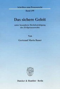 Abbildung von: Das sichere Geleit - Duncker & Humblot