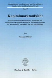 Abbildung von: Kapitalmarktaufsicht. - Duncker & Humblot