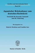 Cover: Japanischer Br&uuml;ckenbauer zum deutschen Rechtskreis. - Duncker & Humblot