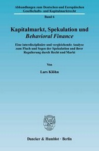 Abbildung von: Kapitalmarkt, Spekulation und Behavioral Finance. - Duncker & Humblot
