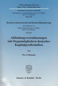 Abbildung von: Abfindungsvereinbarungen mit Organmitgliedern deutscher Kapitalgesellschaften. - Duncker & Humblot