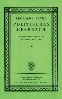 Enlarge image Cover: Politisches Gespräch. - Duncker & Humblot