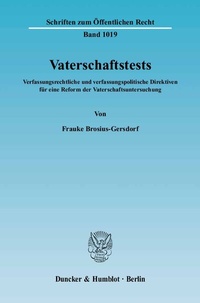 Abbildung von: Vaterschaftstests. - Duncker & Humblot