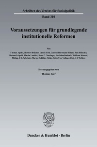Abbildung von: Voraussetzungen für grundlegende institutionelle Reformen. - Duncker & Humblot