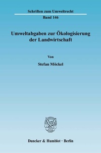 Bild: Umweltabgaben zur Ökologisierung der Landwirtschaft. - Duncker & Humblot