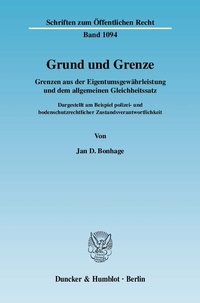 Bild: Grund und Grenze. - Duncker & Humblot