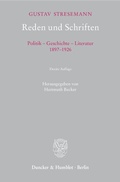 Cover: Reden und Schriften. - Duncker & Humblot