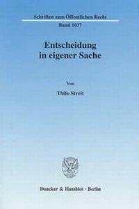 Abbildung von: Entscheidung in eigener Sache. - Duncker & Humblot