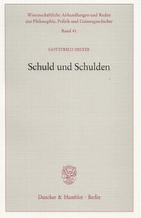Abbildung von: Schuld und Schulden. - Duncker & Humblot