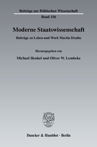 Enlarge image Cover: Moderne Staatswissenschaft. - Duncker & Humblot