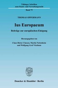 Cover: Ius Europaeum. - Duncker & Humblot