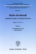 Cover: Ratio decidendi. - Duncker & Humblot