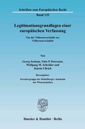 Cover: Legitimationsgrundlagen einer europ&auml;ischen Verfassung. - Duncker & Humblot