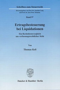 Abbildung von: Ertragsbesteuerung bei Liquidationen. - Duncker & Humblot