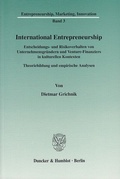 Cover: International Entrepreneurship. - Duncker & Humblot