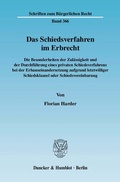 Abbildung von: Das Schiedsverfahren im Erbrecht. - Duncker & Humblot