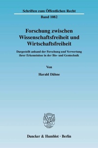 Abbildung von: Forschung zwischen Wissenschaftsfreiheit und Wirtschaftsfreiheit. - Duncker & Humblot