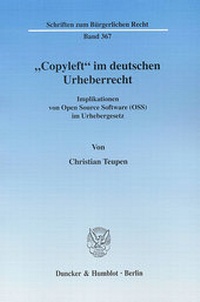 Abbildung von: "Copyleft" im deutschen Urheberrecht. - Duncker & Humblot