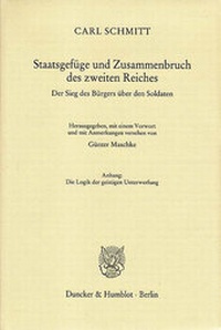 Abbildung von: Staatsgefüge und Zusammenbruch des zweiten Reiches. - Duncker & Humblot