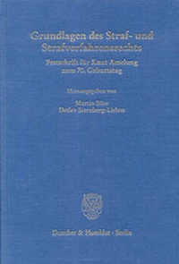 Abbildung von: Grundlagen des Straf- und Strafverfahrensrechts. - Duncker & Humblot