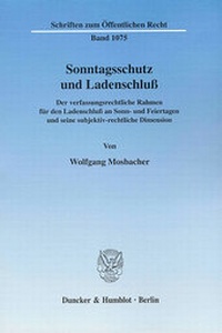 Abbildung von: Sonntagsschutz und Ladenschluß. - Duncker & Humblot