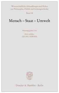 Bild: Mensch - Staat - Umwelt. - Duncker & Humblot
