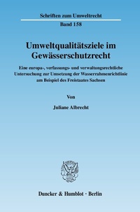 Abbildung von: Umweltqualitätsziele im Gewässerschutzrecht. - Duncker & Humblot