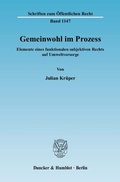 Bild: Gemeinwohl im Prozess. - Duncker & Humblot