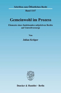 Abbildung von: Gemeinwohl im Prozess. - Duncker & Humblot