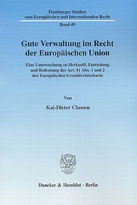 Abbildung von: Gute Verwaltung im Recht der Europäischen Union. - Duncker & Humblot