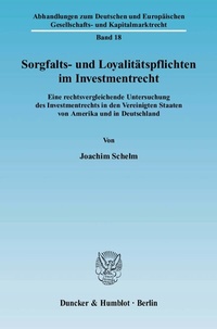 Abbildung von: Sorgfalts- und Loyalitätspflichten im Investmentrecht. - Duncker & Humblot