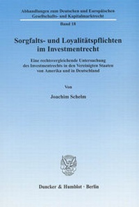 Abbildung von: Sorgfalts- und Loyalitätspflichten im Investmentrecht. - Duncker & Humblot