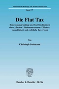 Cover: Die Flat Tax. - Duncker & Humblot