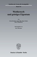 Cover: Wettbewerb und geistiges Eigentum. - Duncker & Humblot